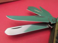 Case XX 1997 Green Bone 5 Blade Mini Trapper Pattern # 6507 