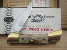 Case Shark Tooth Stag Lockback   NIB 