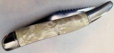 VINTAGE 1946-1956 IMERIAL 4.25" HANDLE 3" BUTTON  RELEASE  BLADE 7.25" TOTAL SWITCHBLADE AUTO KNIFE 
