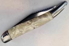 VINTAGE 1946-1956 IMERIAL 4.25" HANDLE 3" BUTTON  RELEASE  BLADE 7.25" TOTAL SWITCHBLADE AUTO KNIFE 