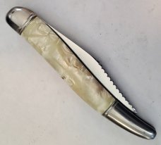 VINTAGE 1946-1956 IMERIAL 4.25" HANDLE 3" BUTTON  RELEASE  BLADE 7.25" TOTAL SWITCHBLADE AUTO KNIFE 