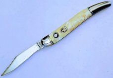 VINTAGE 1946-1956 IMERIAL 4.25" HANDLE 3" BUTTON  RELEASE  BLADE 7.25" TOTAL SWITCHBLADE AUTO KNIFE 