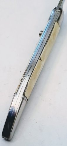 VINTAGE 1946-1956 IMERIAL 4.25" HANDLE 3" BUTTON  RELEASE  BLADE 7.25" TOTAL SWITCHBLADE AUTO KNIFE 