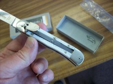 Hubertus Knife Solingen, Germany Size 10 Medium Clip-Point White Bone NIB
