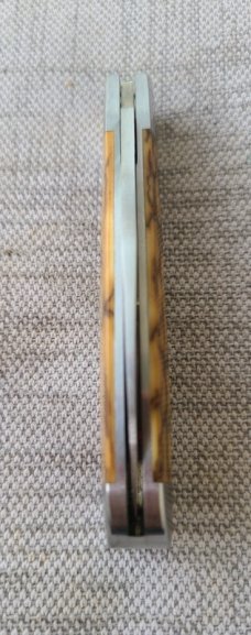 Andy Fannin Custom Mammoth Ivory Swayback...coa/slip..CPM-154...3.5" closed... diamond shield