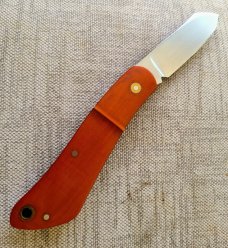 JOKnives Modern Spear Dogleg...Linen & Canvas Micarta..Cpm154..lanyard tube..4 closed