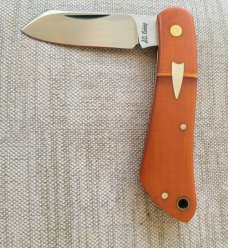 JOKnives Modern Spear Dogleg...Linen & Canvas Micarta..Cpm154..lanyard tube..4 closed