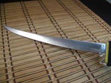 KERSHAW KAI 1259 JAPAN FIXED BLADE FISH FILET SUPER LONG SLIGHTY USED STAINLESS STEEL KNIFE & SHEATH