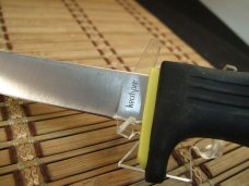 KERSHAW KAI 1259 JAPAN FIXED BLADE FISH FILET SUPER LONG SLIGHTY USED STAINLESS STEEL KNIFE & SHEATH