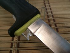 KERSHAW KAI 1259 JAPAN FIXED BLADE FISH FILET SUPER LONG SLIGHTY USED STAINLESS STEEL KNIFE & SHEATH