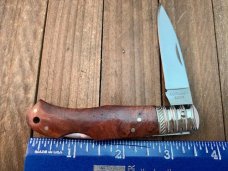 A.G. Russell Lockback Quince Burl Wood ATS-34 Blade Seki Japan 2005