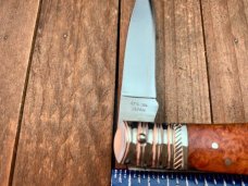 A.G. Russell Lockback Quince Burl Wood ATS-34 Blade Seki Japan 2005