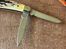 Marbles MSA Whittler Knife, Nice Stag Handle, USA Made In 2001 With Box and Paper, Unused  
