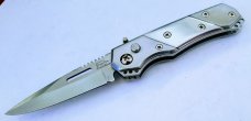VINTAGE MERCATOR WILDCAT TANG STAMP STAINLESS STEEL AUTO KNIFE