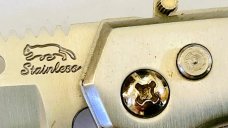 VINTAGE MERCATOR WILDCAT TANG STAMP STAINLESS STEEL AUTO KNIFE