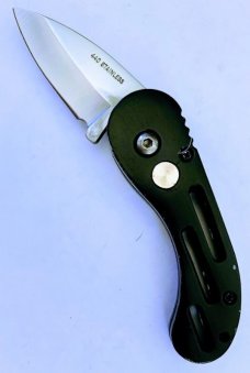 VINTAGE  AUTO RELEASE SWITCHBLADE KNIFE 5" TOTAL 3.25 ALLOY HANDLE 1.75" BLADE