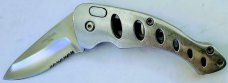 VINTAGE  AUTO RELEASE SWITCHBLADE KNIFE 7.5" TOTAL 4.5" ALLOY HANDLE 3" BLADE