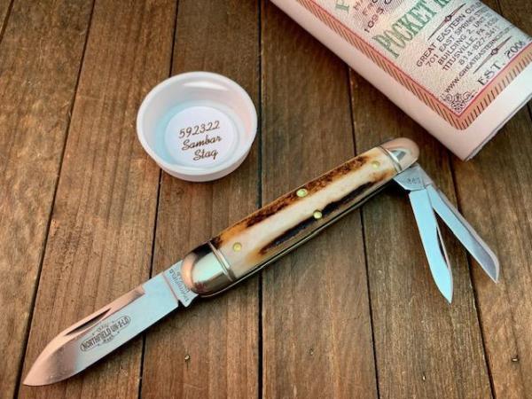 Great Eastern Cutlery Northfield 59 Split Backspring Whittler Sambar Stag Great Eastern Cutlery Northfield 59 Split Backspring Whittler Sambar Stag