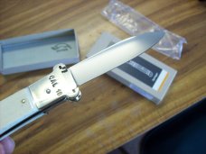 Hubertus Knife Shellpuller Patronenzieher Large Size 11 White Bone UNUSED NIB.