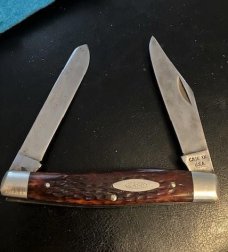 CASE 6275 MOOSE RED BONE DOTS 1970's