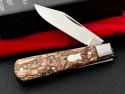 Albers Cutlery Co. Hempwood boys knife New in Box with red velvet pouch