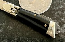 Rare Miniature Deerfoot Lever Lock Switchblade Keychain Knife, Made In Japan, Unused 