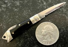 Rare Miniature Deerfoot Lever Lock Switchblade Keychain Knife, Made In Japan, Unused 