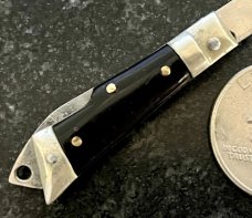 Rare Miniature Deerfoot Lever Lock Switchblade Keychain Knife, Made In Japan, Unused 