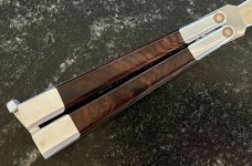 Beautiful Walter Erickson Balisong aka Butterfly Knife, Unused 