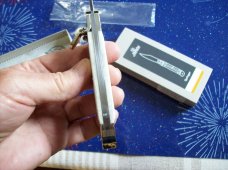 Hubertus Knife Solingen, Germany Large Size 11 White Bone Clip-Point UNUSEDNIB