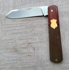 Thys Meades Ultralight Barlow..Rwl34..3 5/8" clsd..Micarta bolsters & scales..Giraffe Bone shield 