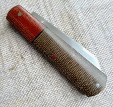 Thys Meades Ultralight Barlow..Rwl34..3 5/8" clsd..Micarta bolsters & scales..Giraffe Bone shield 