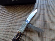 Never Used Wostenholm I-XL Stag Barlow knife with original box