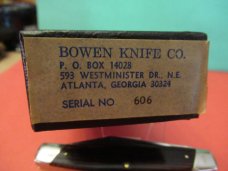 Bowen Knife 1972 Wood Handle Stockman Commemorative Knife The General  Serial # 606