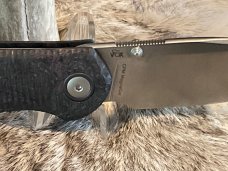Viper / Flipper with Purple Dark Matter Carbon Fiber & MagnaCut Drop Point blade.