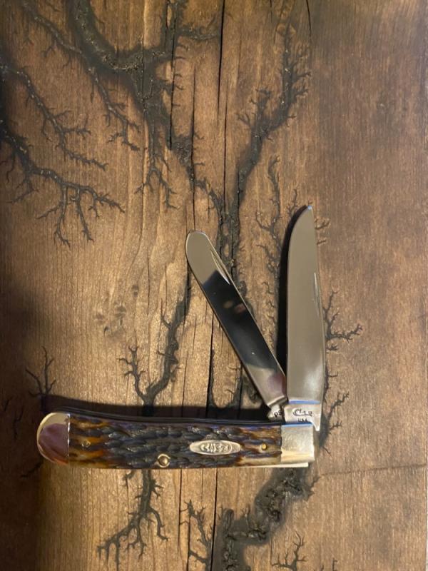 Rare 1993 case peach seed trapper (7 dot)
