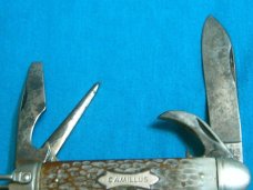 VINTAGE CAMILLUS NEW YORK USA SCOUTS SCOUT CAMP CAMPER SURVIVAL FOLDING POCKET KNIFE KNIVES OLD