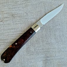 TA Davison Ironwood Honknose Trapper...Cpm154 ..4" closed...coinededge...Makers taco pouch..#2365 