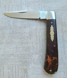 TA Davison Ironwood Honknose Trapper...Cpm154 ..4" closed...coinededge...Makers taco pouch..#2365 
