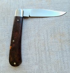 TA Davison Ironwood Honknose Trapper...Cpm154 ..4" closed...coinededge...Makers taco pouch..#2365 