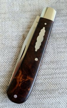 TA Davison Ironwood Honknose Trapper...Cpm154 ..4" closed...coinededge...Makers taco pouch..#2365 