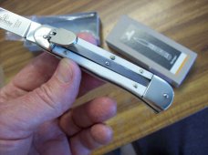 Hubertus Knife Solingen, Germany Size 10 Medium Clip-Point White Bone NIB