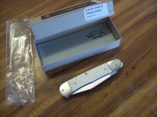 Hubertus Knife Solingen, Germany Size 10 Medium Clip-Point White Bone NIB
