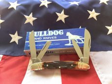 Bulldog Brand 2006 In Memory Of Jim Parker Congress Knife w BeautIful Red Stag Handles -NOS