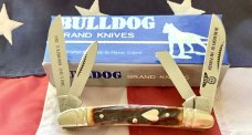 Bulldog Brand 2006 In Memory Of Jim Parker Congress Knife w BeautIful Red Stag Handles -NOS