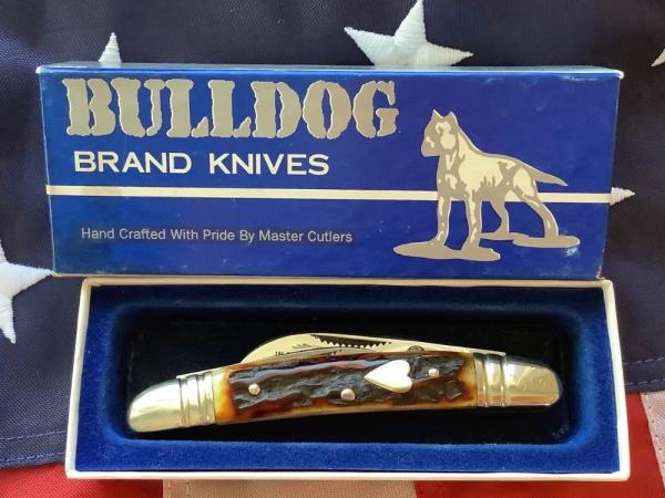 Bulldog Brand 2006 In Memory Of Jim Parker Congress Knife w BeautIful Red Stag Handles -NOS Bulldog Brand 2006 In Memory Of Jim Parker Congress Knife w BeautIful Red Stag Handles -NOS