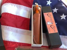 Colonel Coon 6 & 1/4" Fixed Blade Knife w/ Nice Bone Handles +Original Sheath & Box -One of 200