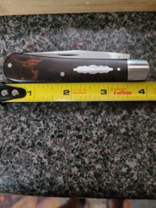 TA Davison Ironwood Honknose Trapper...Cpm154 ..4" closed...coinededge...Makers taco pouch..#2365 