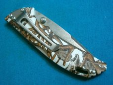 BUCK USA 285 DEER SKULL ANTLER CAMO TACTICAL LOCKBACK HUNTING SKINNING FOLDING POCKET KNIFE KNIVES