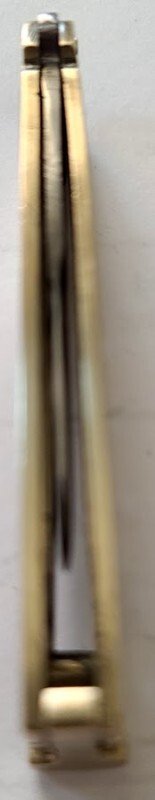 VINTAGE BAILSONG KNUCKLE BUSTER BUTTERFLY KNIFE  5.25" TOTAL 2" BLADE 3.25" BRASS HANDLE